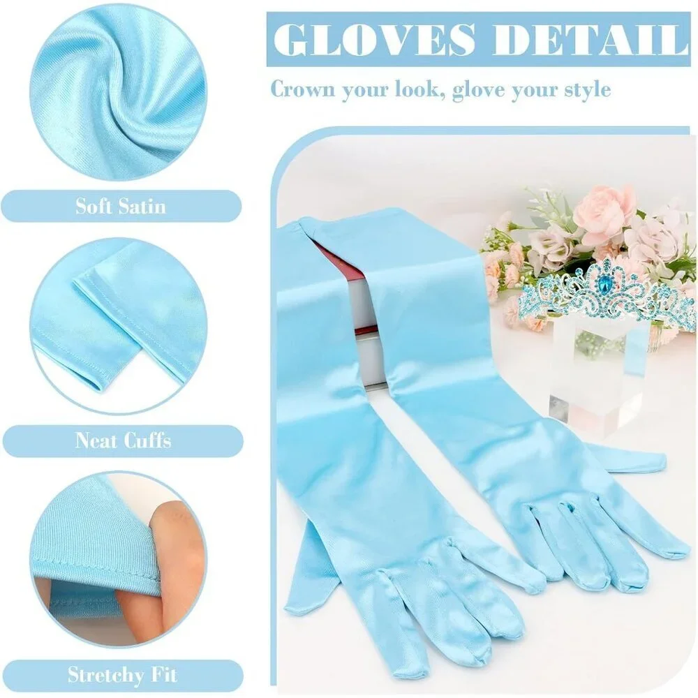 N/A satin gloves